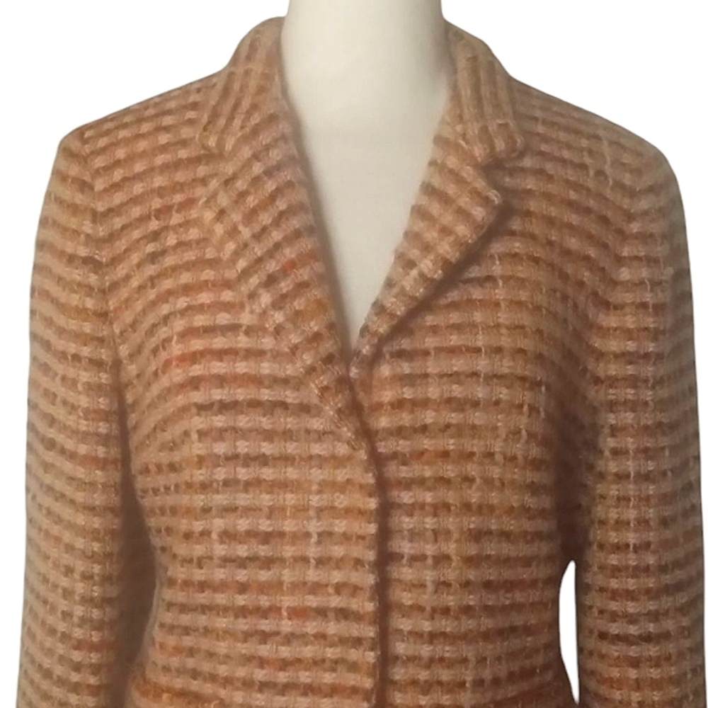 Talbot's Women's Wool Tweed 2 Hidden Button Blazer Lined Size 8 Petite - Picture 5 of 10